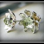 Earrings - Green Amethyst ..