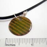 Pendant - Green Black Strip..