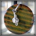Pendant - Green Black Strip..