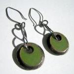 RESERVED Earrings - Lime Gr..