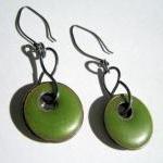 RESERVED Earrings - Lime Gr..