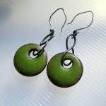 RESERVED Earrings - Lime Gr..