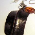 Earrings - Dark Copper Fold..