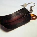 Earrings - Dark Copper Fold..