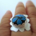 Ring - Sterling Cornflower ..